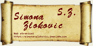 Simona Zloković vizit kartica